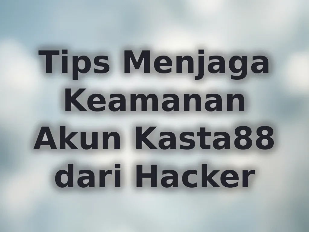 Tips Menjaga Keamanan Akun Kasta88 dari Hacker